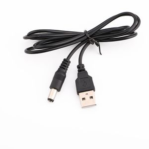 Cable de carga de alimentación USB a CC 5V 5.5 * 2.1 mm 3.5 * 1.35 mm Puerto Conector de barril Adaptador de fuente de alimentación Cables Conector Cable para MP3 / MP4 / Lámpara / altavoz, etc. Alta calidad ENVÍO RÁPIDO