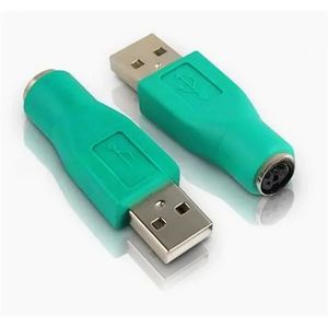 USB vers PS2 Green Adaptateur un sac un pack pack usb mâle à 6pin femelle pour clavier et adaptateur de souris Connecteurs USB