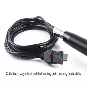 Câble microphone USB vers XLR avec carte son intégrée et fil de cuivre de 3 mètres pour un enregistrement de haute qualité