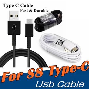 Câble USB de type C rapide 1,2 M 4 pieds pour Samsung Note 20 Note 8 S8 S9 S10 S21 Appareil de type C Charge rapide Charge Synchronisation Câbles de données Câbles de téléphone portable