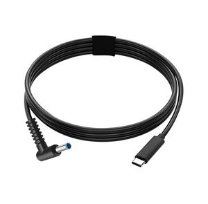 Cable de carga USB tipo C PD, 19,5 V, 4,5x3,0mm, punta azul, convertidor de enchufe macho, cargador/adaptador de corriente CC para ordenador portátil Hp