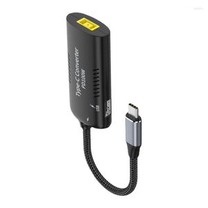 Adaptateur USB Type-C vers Slim Tip | Connecteur de chargeur d'alimentation PD de convertisseur de prise de courant continu à angle droit femelle de type C de 100 W