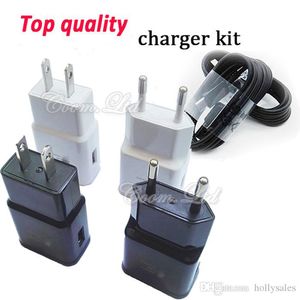 Kit de cargador rápido Comincan 9V 1.6A 5V 2A Adaptador de carga de pared usb de viaje para el hogar de EE. UU. UE con cable de 1,5 m 5 pies android 1,2 m tipo c para S10