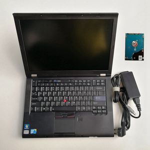 Computadoras portátiles usadas T410 MB Star C4 C5 Connect C5 Compact 4 Car Vehicle Diagnóstico y programación con un nuevo HDD de 320 GB