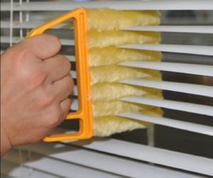 Brosse de nettoyage de vitres en microfibre utile chiffon de climatisation Duster Mini nettoyeur de volets brosse de nettoyage lavable