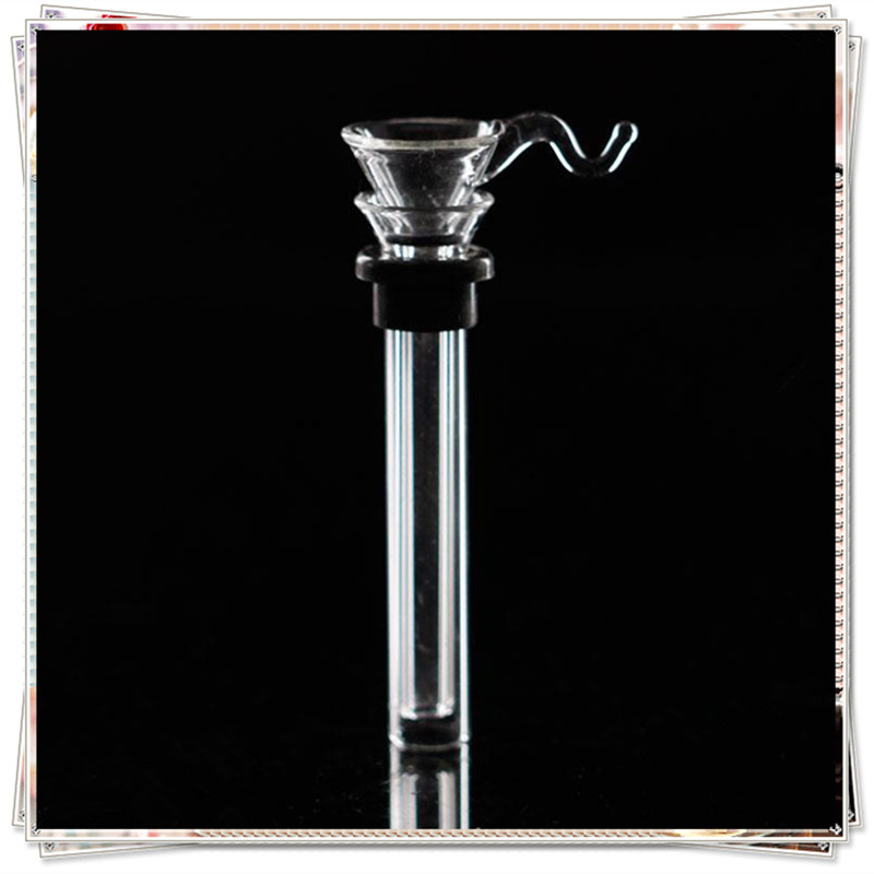 Glass Male Slides And Female Stem Slide Funnel Style with Black Rubber