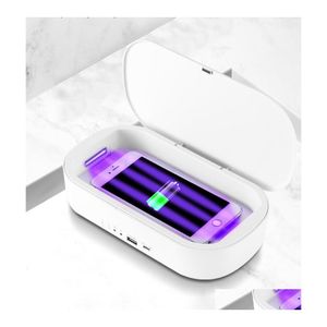 Lumières UV Boîte de désinfection UV Stérilisateur Chargeur rapide sans fil Masque de chargement de téléphone portable Stérilisation Android iOS Drop Delivery Li Dhexl