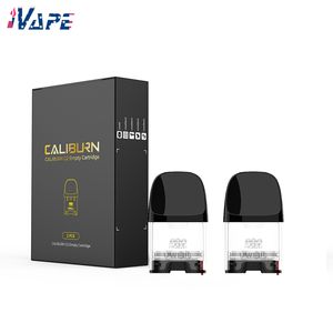 Cartouche de dosette Uwell Caliburn G2 2 ml/1,6 ml Fenêtre de contrôle de remplissage supérieure MTL/DL Vaping Compatible avec le kit Uwell Caliburn-G2 2 pièces