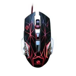 Souris filaire de jeu V3, panneau arrière en alliage 6D, effet de lumière respiratoire, 3200dpi, muet