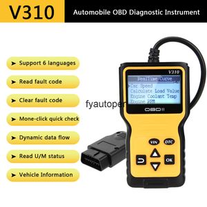 V310 OBD2 lecteur de Code voiture outil de Diagnostic automatique Scanner affichage numérique ELM 327 OBDII EOBD lecture/effacement des défauts