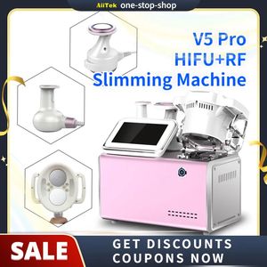 Machine amincissante 3 en 1 pour le contour du corps V5 Pro, perte de poids, Cavitation Hifu RF, élimination de la Cellulite sous vide