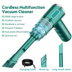 Vacuum Cleaners 29000PA 120W Cordless Mini Car USB Rechargable Portable Household Dual-Use Rechargeable Wet Dry s 221014