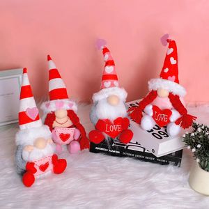 Valentine Gnome Party fait à la main suédois Tomte Gnomes en peluche scandinave nain maison café fenêtre Deocr