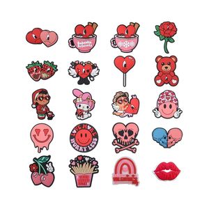 Valentines croc encantos a granel Love Romantic Pink Cupid Rose para regalos del día de San Valentín