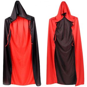 Vampire Cloak Cape Decor Stand-up Collar Cap Reversible para disfraz de Halloween Cosplay