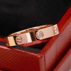 Van Bracelet Cartr C Family Classic Love Same Style Couple Couple With Diamond 18K Rose Gold Best Friend Gift Ring