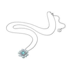 Van-Clef Arpes collier concepteur femmes qualité originale paire de collier de fleur de Lotus en forme de coeur élément féminin cristal Lotus clavicule chaîne femme