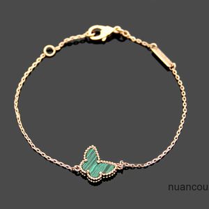 Van Clef Bracelet Clover Van Bracelets Bracelets à breloques de créateur bijoux de créateurs VC Four Leaf Clover mini bracelet papillon en agate colorée avec diamant