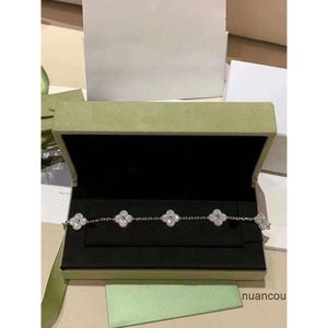 Van Clef Bracelet Clover van trèfle bracelet designer charme trèfle bracelet femmes or 18 carats nacre cristal diamant bijoux cadeau