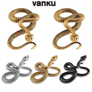 Vanku 2 pièces Cool serpent suspendus oreille poids boucles d'oreilles civière jauges bouchons expanseur mode corps Piercer bijoux 240130