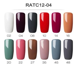 Barniz 12PCSLOT ROSALIND Gel Nail Polish Set para uñas 7ML UV Pure Colors Set Semi permanente Nails Art para manicura Set Gel2320999