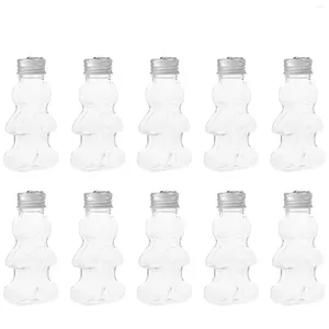 Vases 10 PCS Bouteille de Noël Water Milk Thé Pendentif Pendre décorative Bouteilles de boisson Portable Aluminium Scellant Jui Conteeurs