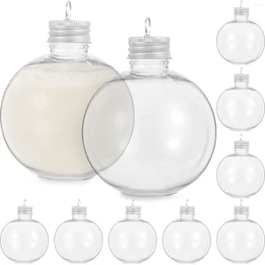 Vases 10 pcs bouteille sphérique de Noël ampoules décoratives en forme de bouteilles d'emballage de jus décorer vider le voyage de café glacé pour animaux de compagnie