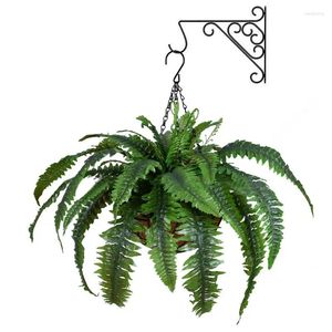 Vases Artificial Fern Hang Basker Portable Home Garden Garden Faux Ferns UV extérieur Résistant à la chambre à coucher