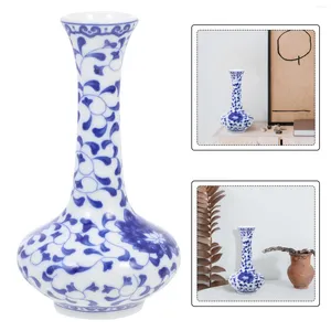 Vases Blue blanc Vase Vase Vase Plantes Conteneur Pots Fleurs intérieures Bohême Poterie peinte à la main