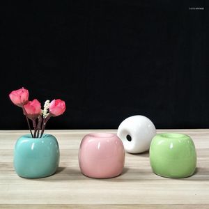 Vases Céramique Bijoux Pomme Bouteille Vase Artisanat Ameublement En Gros Vente Spéciale Simple