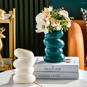 Vases Creative Spiral Vase Nordic Style Exquis Plastic Flower Arrangement Flower Container minimalisme Plant Bottle Dining Table