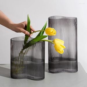 Vases Papots de fleurs hauts vertiplant vase fleurs terrarium nordique de style verre grand pair de fleur de macétéries de pot de pots de fleur transitoires décoration