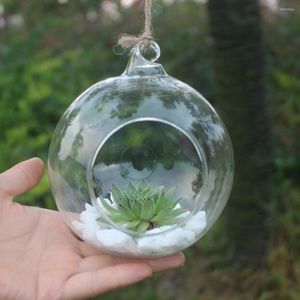 Vases boule de verre Vase suspendu bougeoir chandelier planteur plante Terrarium conteneur maison mariage décor décoration
