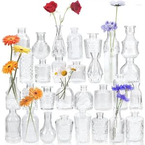 Vases Bourgeon En Verre Ensemble De 30 Petits Pour Fleurs Fleur Claire En Vrac Centres De Table Vintage Mini