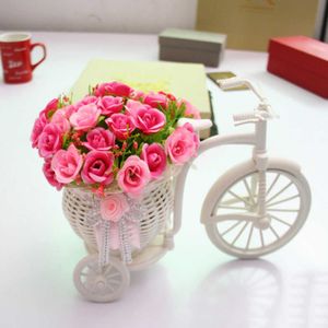 Vases Haodeba Handmade Flower Vase Vase Bikecycle / Bike Flower Panier de maison Décoration de la maison Vase Pots Gift 26 * 16 * 12cm P230411