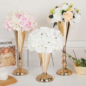 Vases Metal Flower Stand Mariage Vase Table Centor Centre Decoration Golden Candle Holder Party Arrangement Props Home Decor