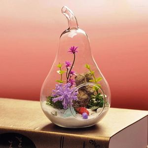 Vases Nordique pomme poire en forme de planteur verre clair vase hydroponique plante fleur Terrarium ornements artisanat maison décoration de table
