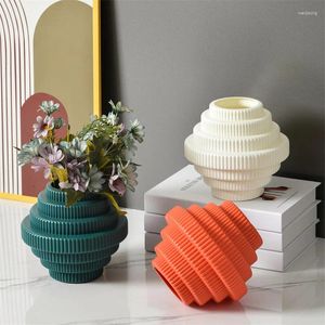 Vases Nordic Plastic Vase Dry and Wet Flower Living Room Decor Modern Luxury Style Home Pot Container For Dining Table