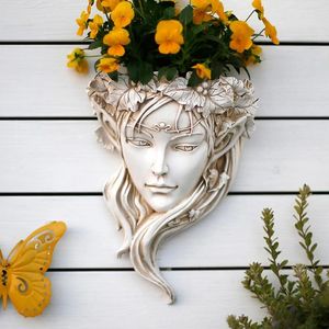 Vases Nordic Wall susin Goddess Déesse Flower Pot Outdoor Courtents Bonsaï Pots Crafts Home Garden Decoration Accessoires