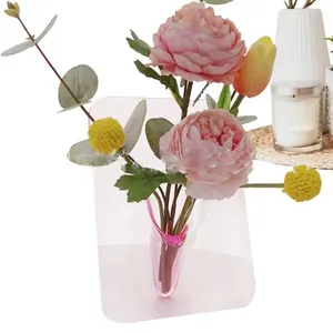 Vases Cadre photo Vase à fleurs Acrylique Accueil Décoratif Clair Moderne Esthétique Petit pour Table Bibliothèque