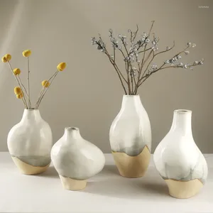 Vases en céramique pour salle d'échantillon, décoration de maison, Vase chinois Simple