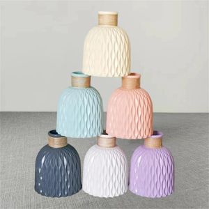 Vases Vase Flower Pot Panier Origami White Fashion Abs Abs Home Decoration For Desktop Plastic Modern Modern Morandi