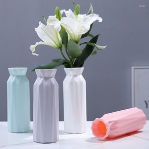 Vases Imitation blanche en céramique flor vase Home Decoration Plastic moderne table salon