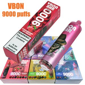 VBON 9000 9K sopla kits de cigarrillos desechables vape pen E con batería recargable Mesh Coil 18 ML precargado