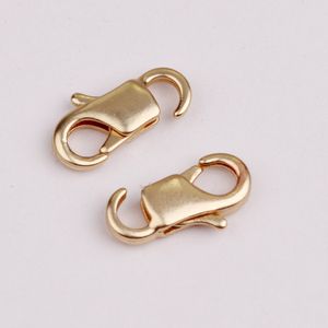 Vekeklee chaud nouveau matériau en laiton doré mat 11.5mm bijoux crochet métal fermoir à homard pour bracelet collier 100 pièces/lot YSH5152 livraison directe