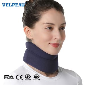 VELPEAU Collarín para migraña Collar cervical de espuma Soporte de cuello suave Alivia el dolor y la presión en la columna vertebral con cubierta de repuesto 220812