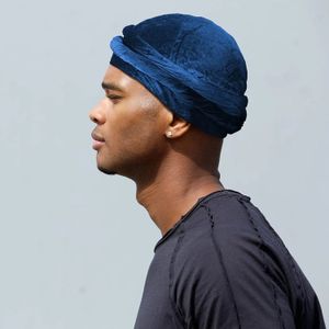 Velvet halo turban pour hommes turbans doublés en satin enveloppe de tête douce enveloppe silky doublée