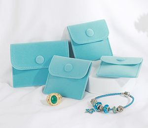 Pochettes à bijoux en velours, porte-monnaie à bijoux, sacs d'emballage cadeau, rangement de colliers et de bracelets avec bouton-pression