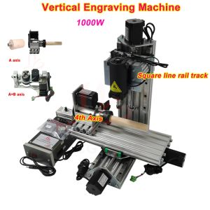 Machine de gravure verticale 3/4/5axis Type de colonne CNC Routeur de gravure de gravure 1000W Machine à fraisage PCB Forage métallique