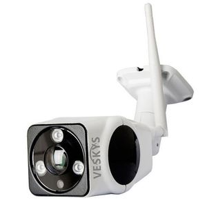 VESKYS Q-G200 1080P WiFi caméra IP 2.0MP panoramique CMOS Vision nocturne objectif Fisheye caméra de sécurité étanche extérieure-blanc